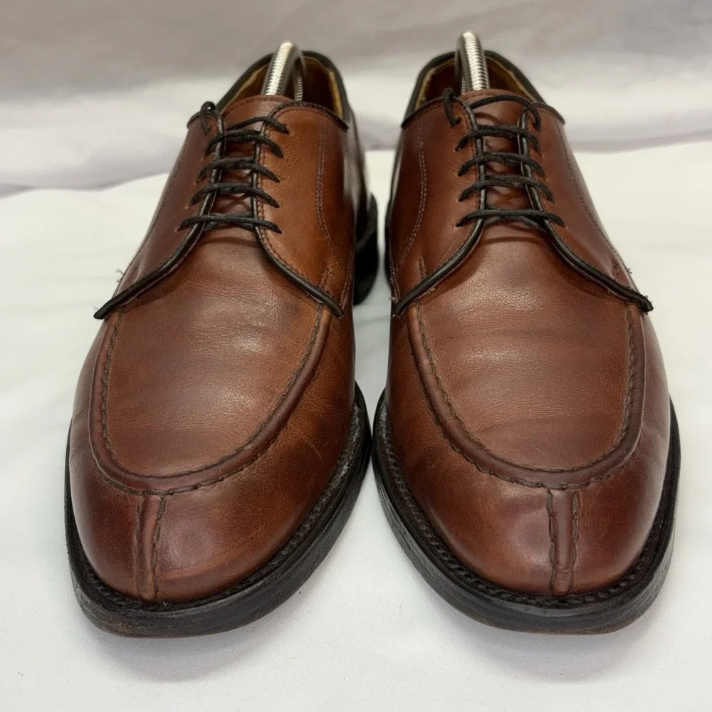 Allen Edmonds Bradley Split Toe Brown‎ Leather Shoes Mens 9.5 D
